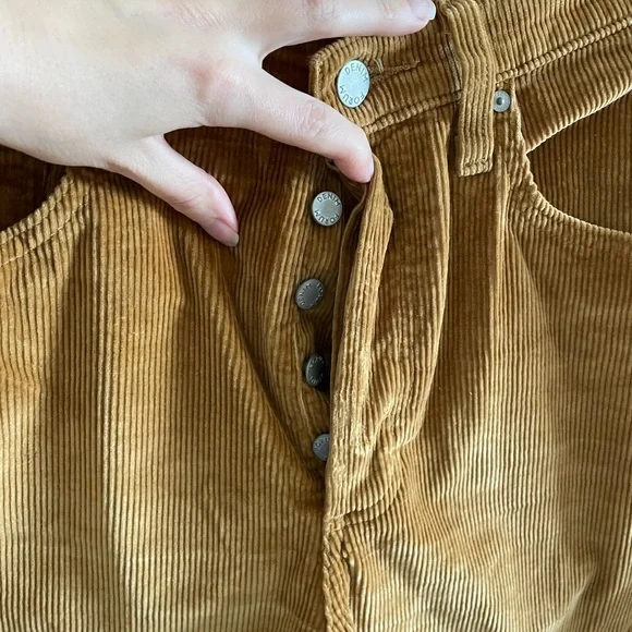 Aritzia Denim Forum The Yoko High Rise Slim Corduroy Size 30 - Picture 5 of 11
